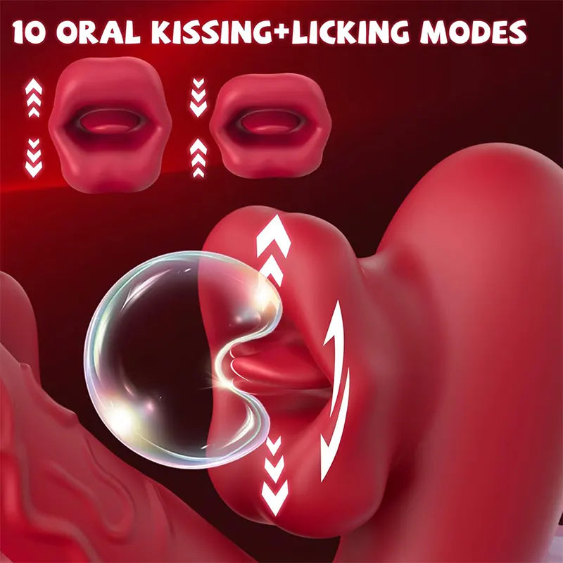 4-in-1 G-Spot Tongue Vibrator – Flapping, Licking & Suction Modes