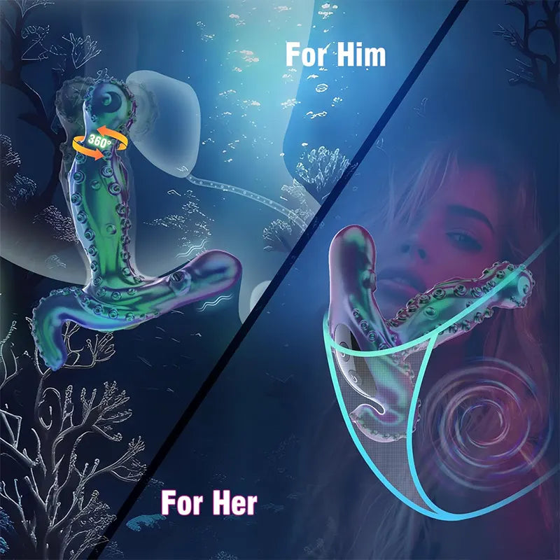 Octopus Tentacle 360° Rotating G-Spot Prostate Massager