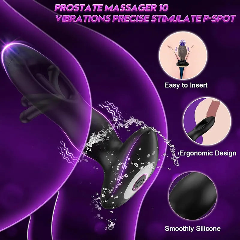 2-in-1 Tapping & Vibrating Anal Plug