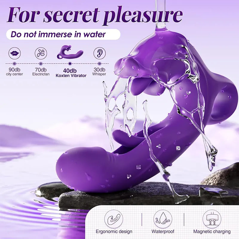 Rose Slap Vibrating Tongue Licking Vibrator