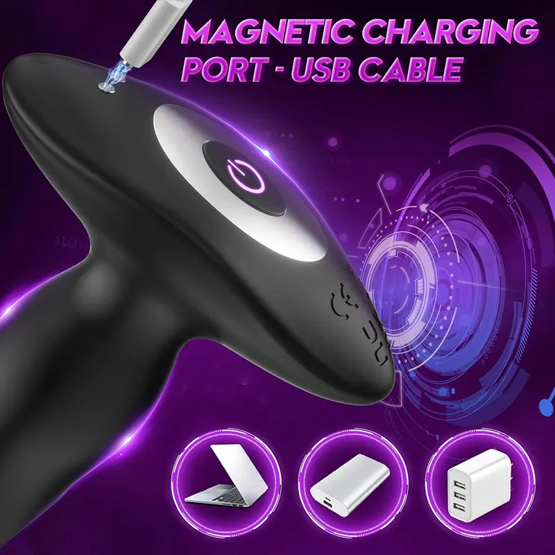 2-in-1 Tapping & Vibrating Anal Plug