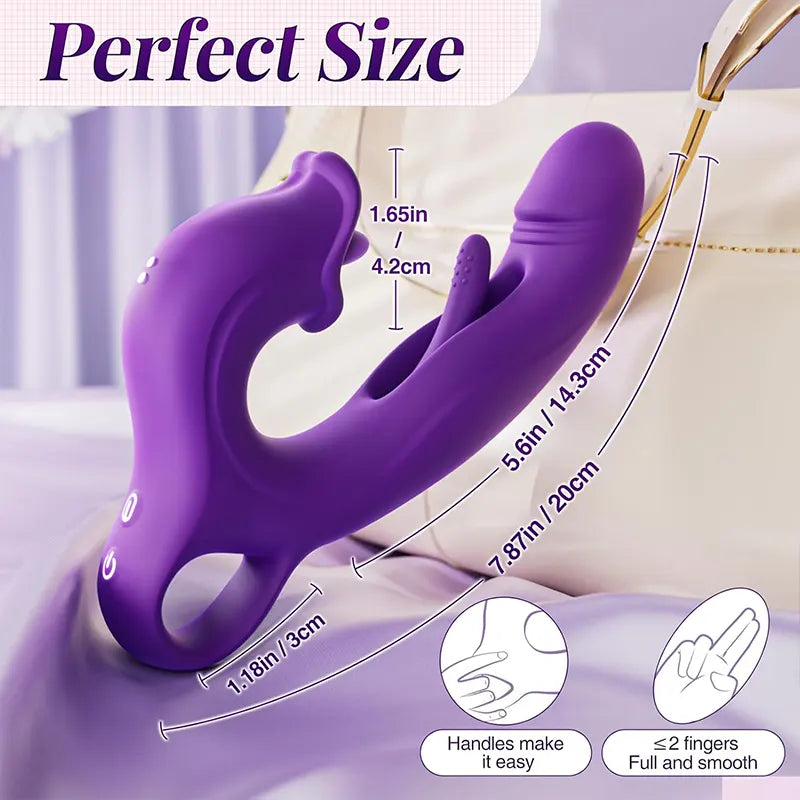 Rose Slap Vibrating Tongue Licking Vibrator