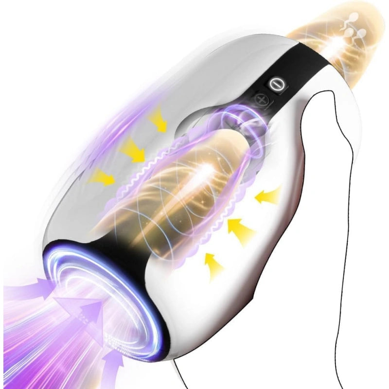 Multi-Function Male Masturbator with Suction & Vibration