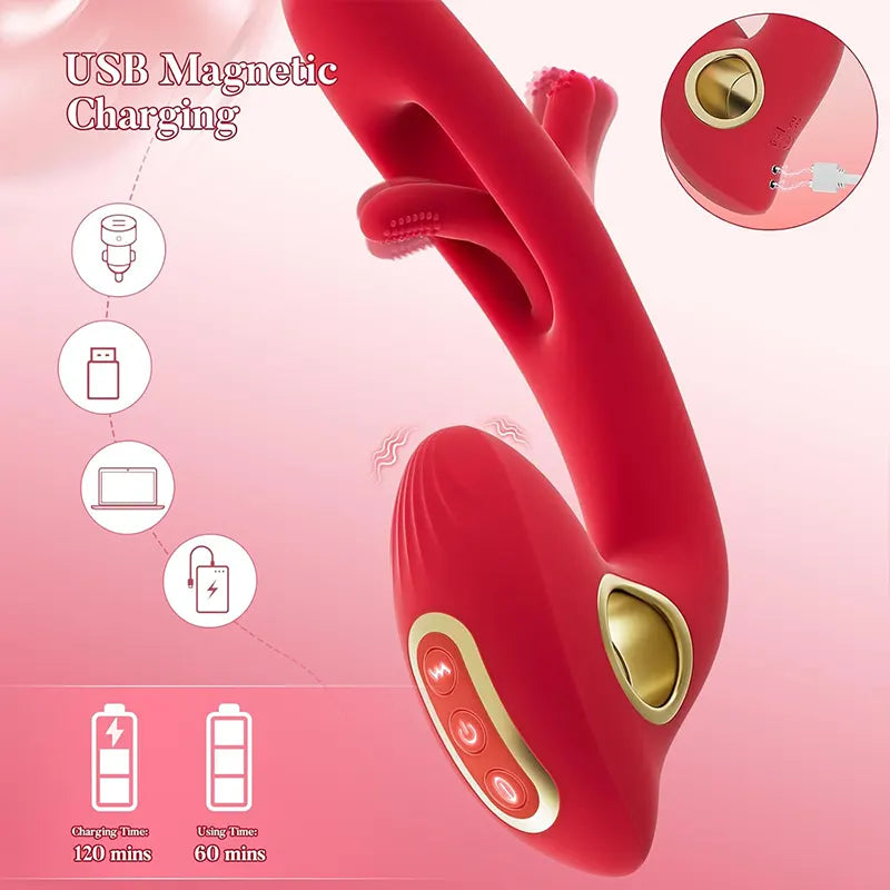 Tongue Slapping G-Spot Clitoral Pleasure Vibrator