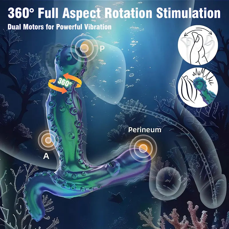 Octopus Tentacle 360° Rotating G-Spot Prostate Massager