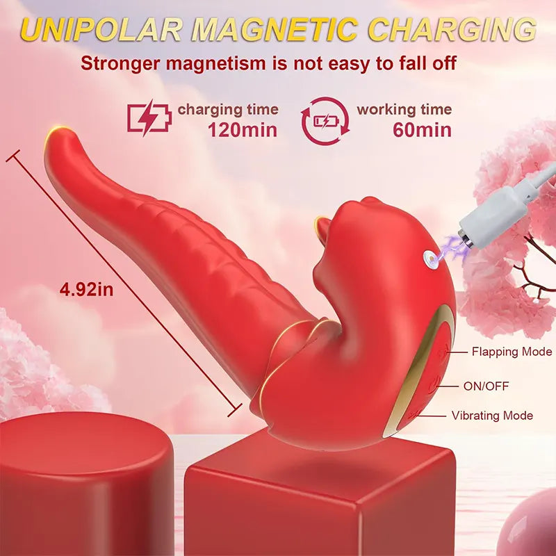 3-in-1 Tongue Vibrator with App Control – Clit & G-Spot Toy