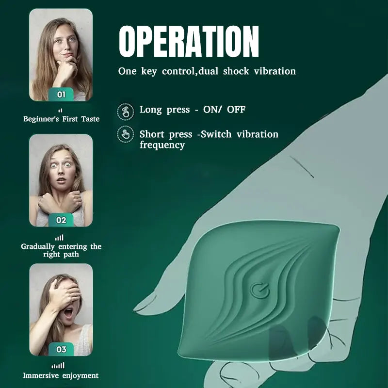 Green Mini G-Spot Vibrator - 10 Vibration Modes
