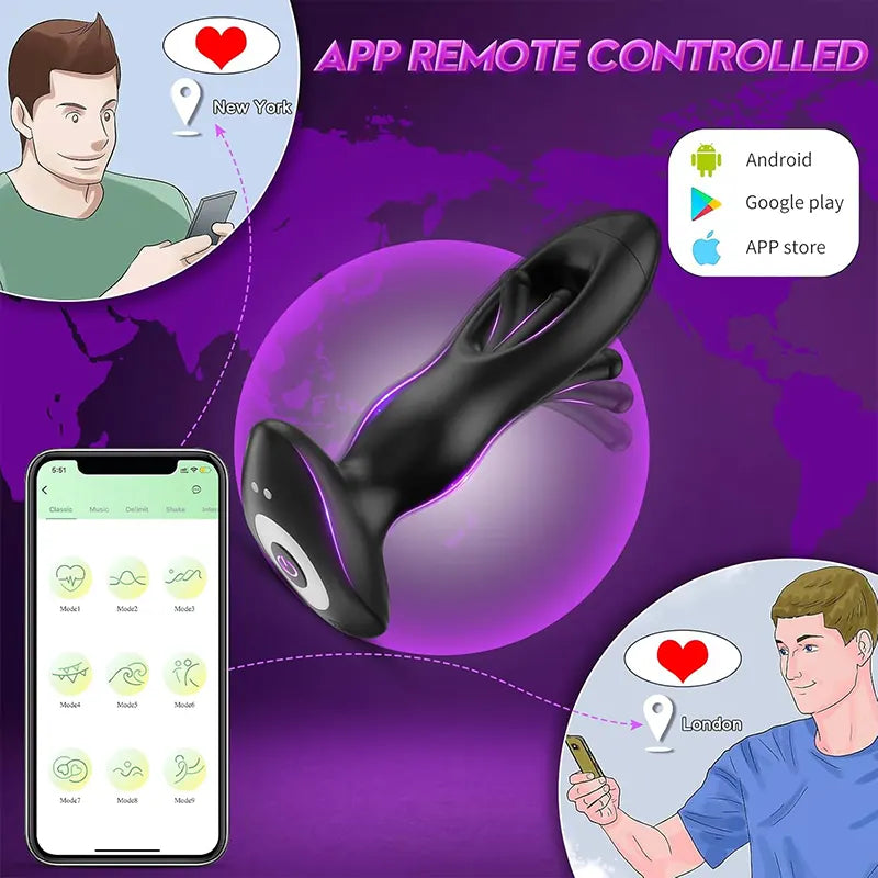 2-in-1 Tapping & Vibrating Anal Plug