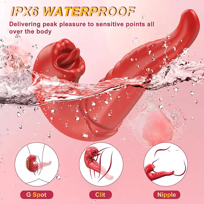 3-in-1 Tongue Vibrator with App Control – Clit & G-Spot Toy