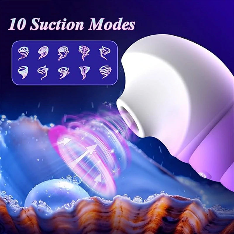 Elegant Conch-Shaped Sucking Vibrator