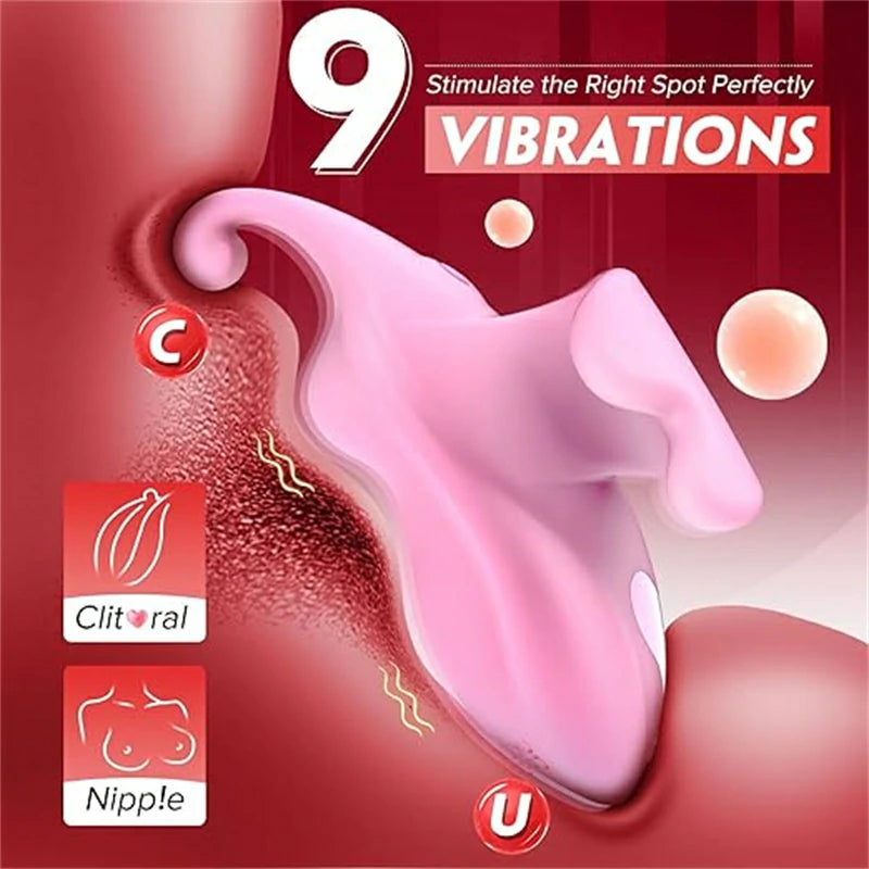 9-Mode Vibrating Butterfly Finger Vibrator