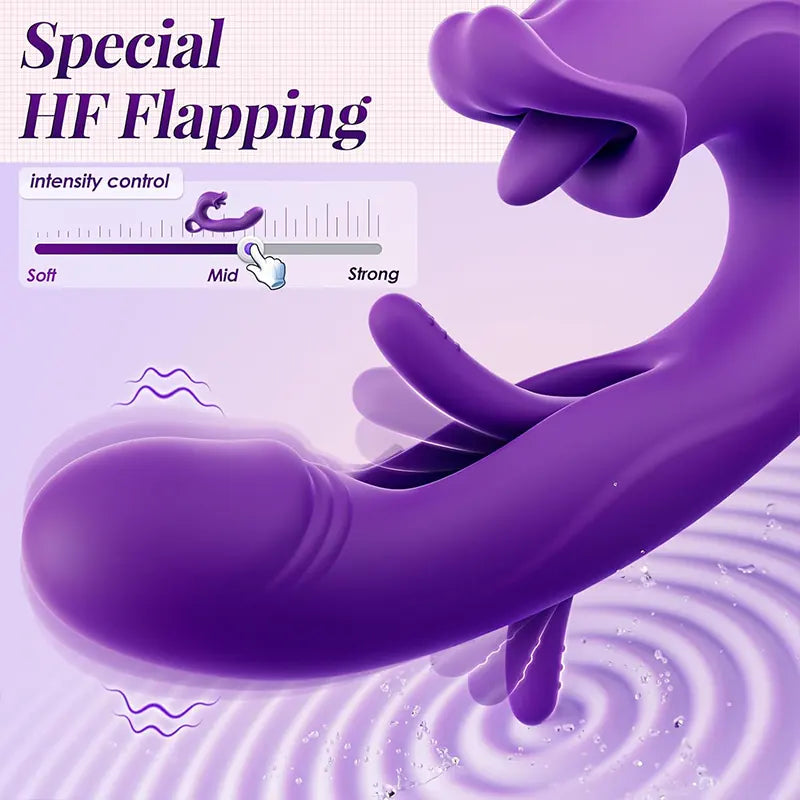Rose Slap Vibrating Tongue Licking Vibrator