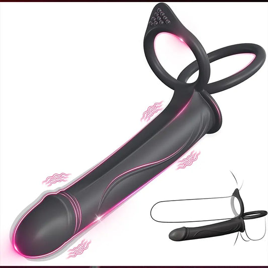 Penis Ring Vibrating G-Spot Dildo