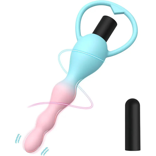 Flexible Silicone Vibrating Pleasure Anal Beads