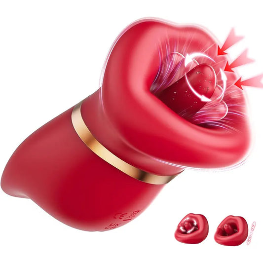 4-in-1 Rose Oral Clitoral Tongue Vibrator