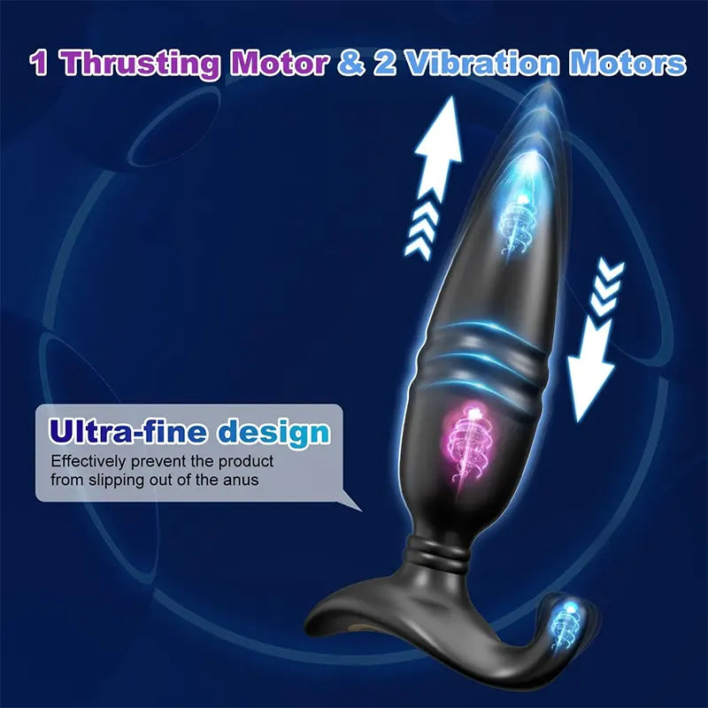 App-Controlled Thrusting Anal Vibration Prostate Massager