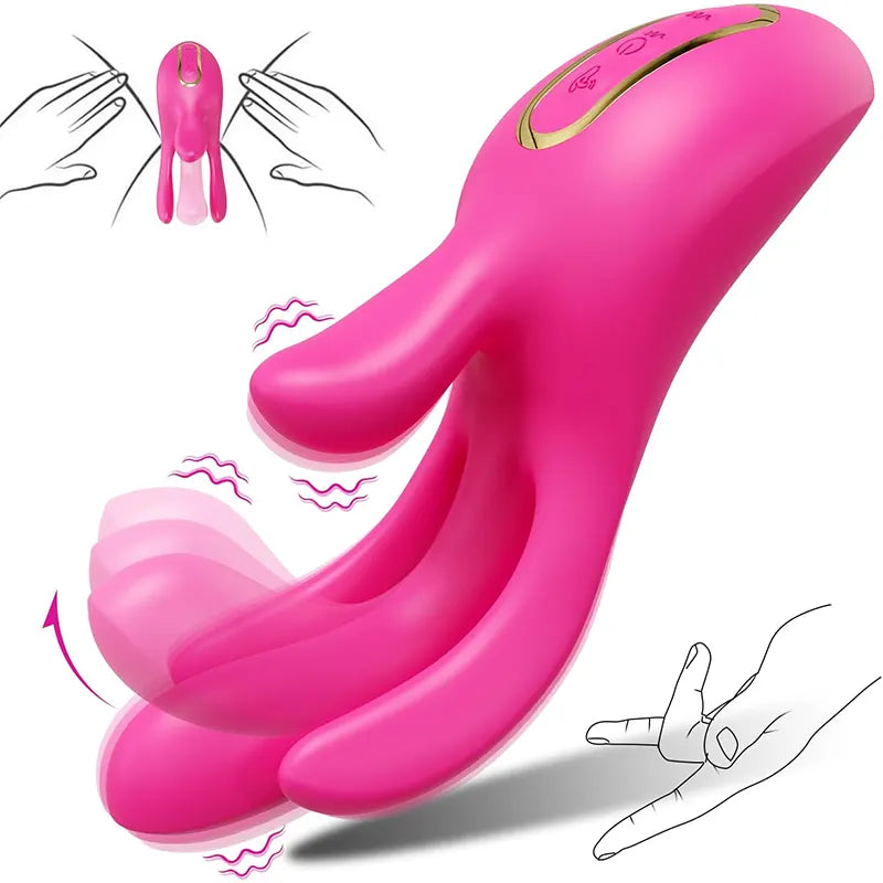 Finger insertion for clitoral stimulation G-spot vibrator