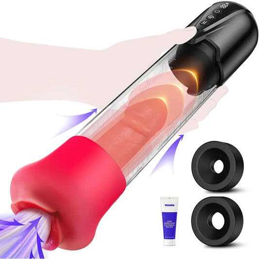 Cafatop Rose Pocket Pussy with Suction & Penis Pump for Men
