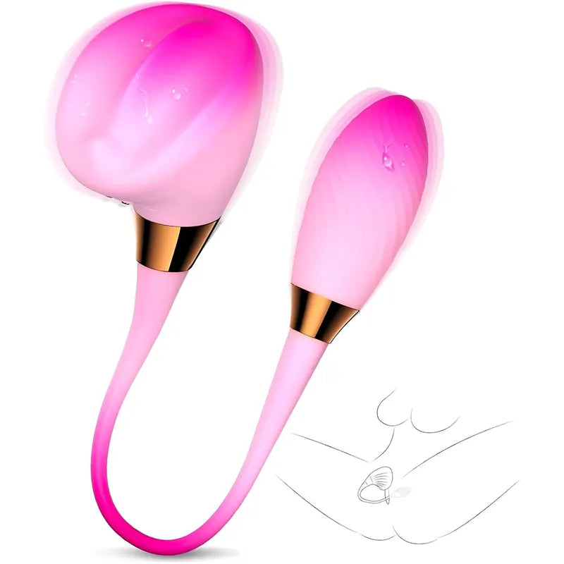 3 in 1 Dual Headed Female Flower Vibrator