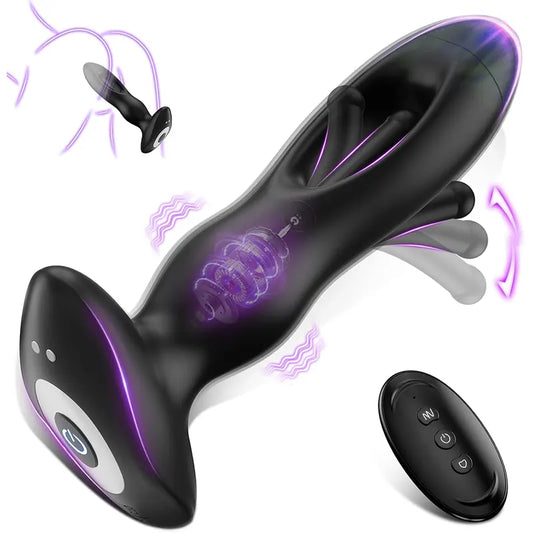 2-in-1 Tapping & Vibrating Anal Plug