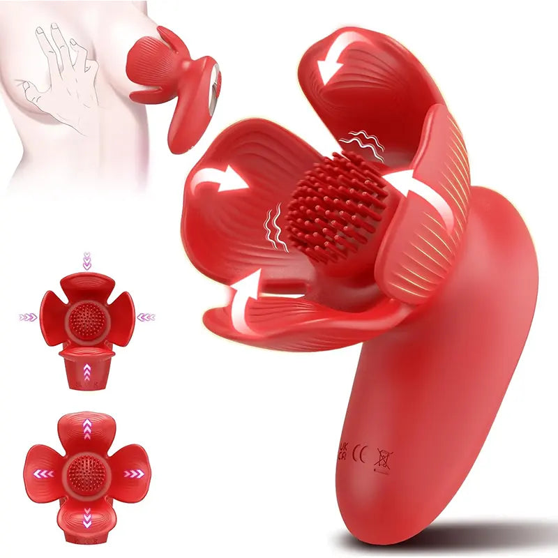 10 Patterns Rose Nipple Vibrator