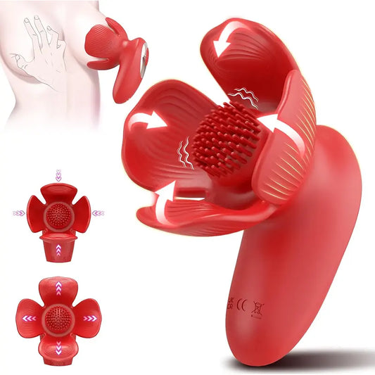 10 Patterns Rose Nipple Vibrator
