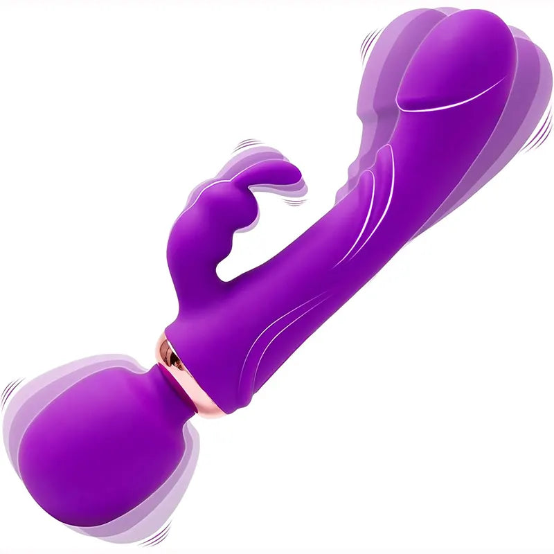 3-in-1 Dual Head G-Spot Clitoral Pleasure Vibrator