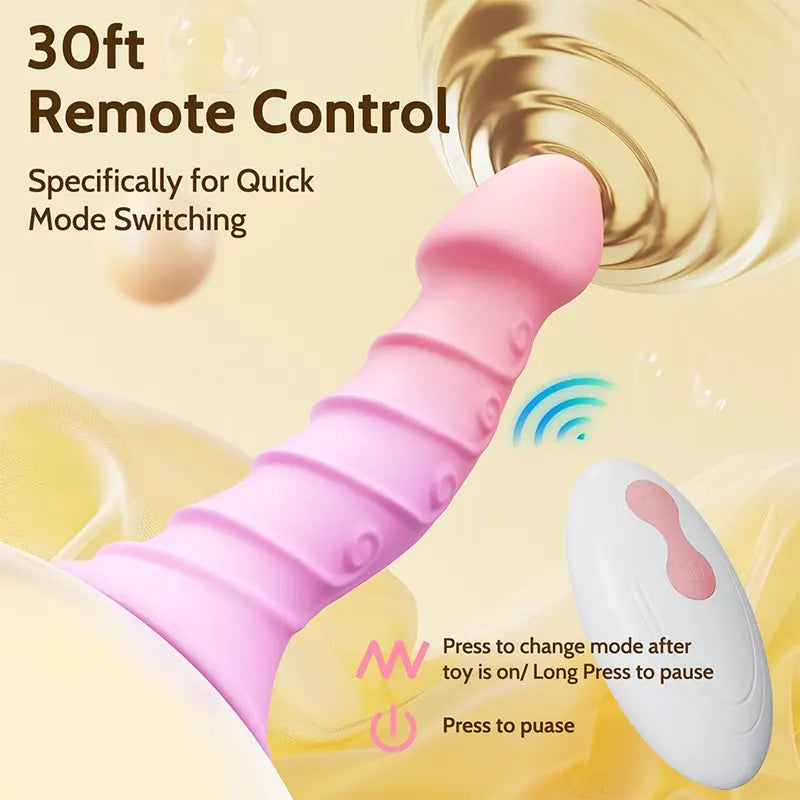 Fantasy Remote Control Silicone Suction Cup Vibrating Dildo