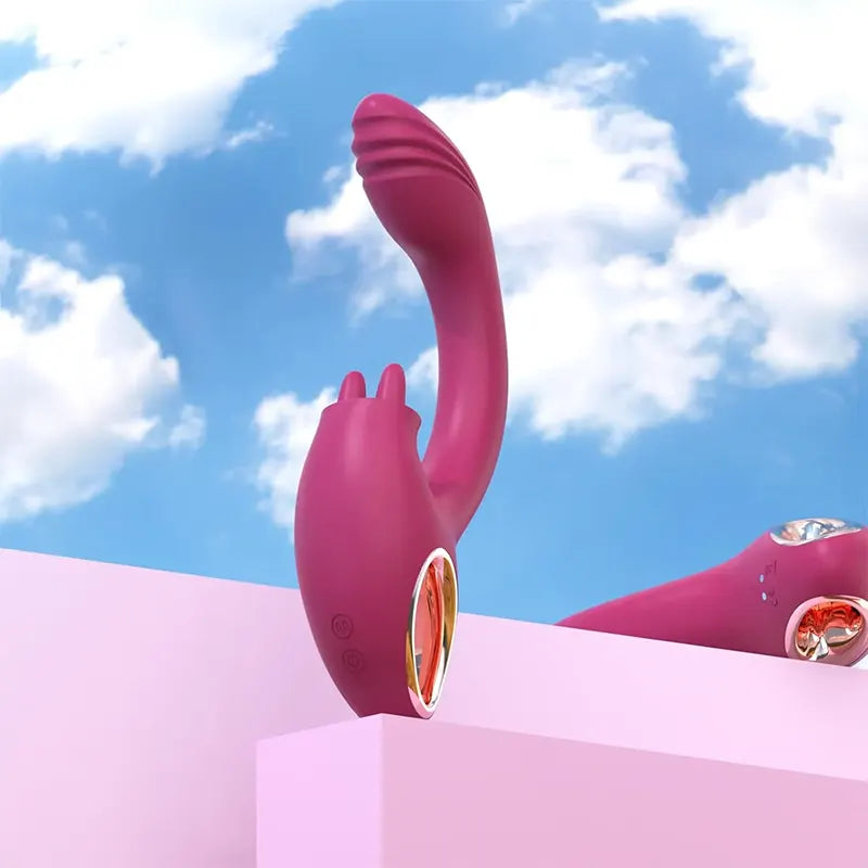 2-in-1 Double Pleasure Rabbit Vibrator