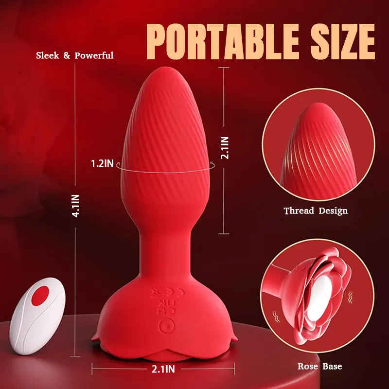 Rotating Luminous Rose Anal Vibrator