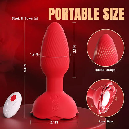 Rotating Luminous Rose Anal Vibrator