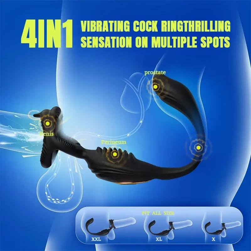 Dual Motor Remote-Controlled Vibrating Cock Ring