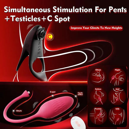 Multifunctional Couple Remote Control G-Spot Penis Ring