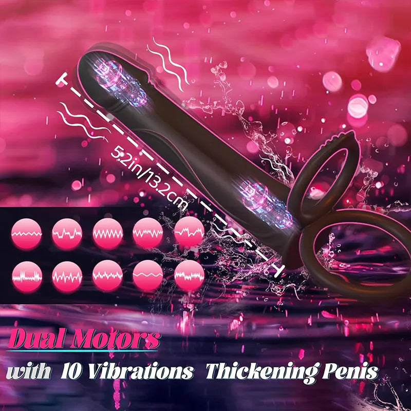 Penis Ring Vibrating G-Spot Dildo