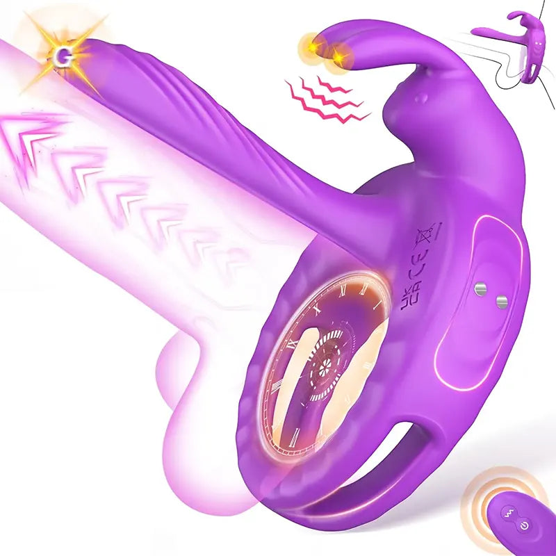 Passion Pulse Couple's Vibrator Sleeve with Rabbit Clitoris Stimulator