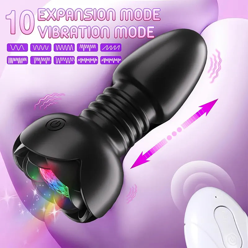 2-in-1 Electric Retractable Prostate Retractable Plugs