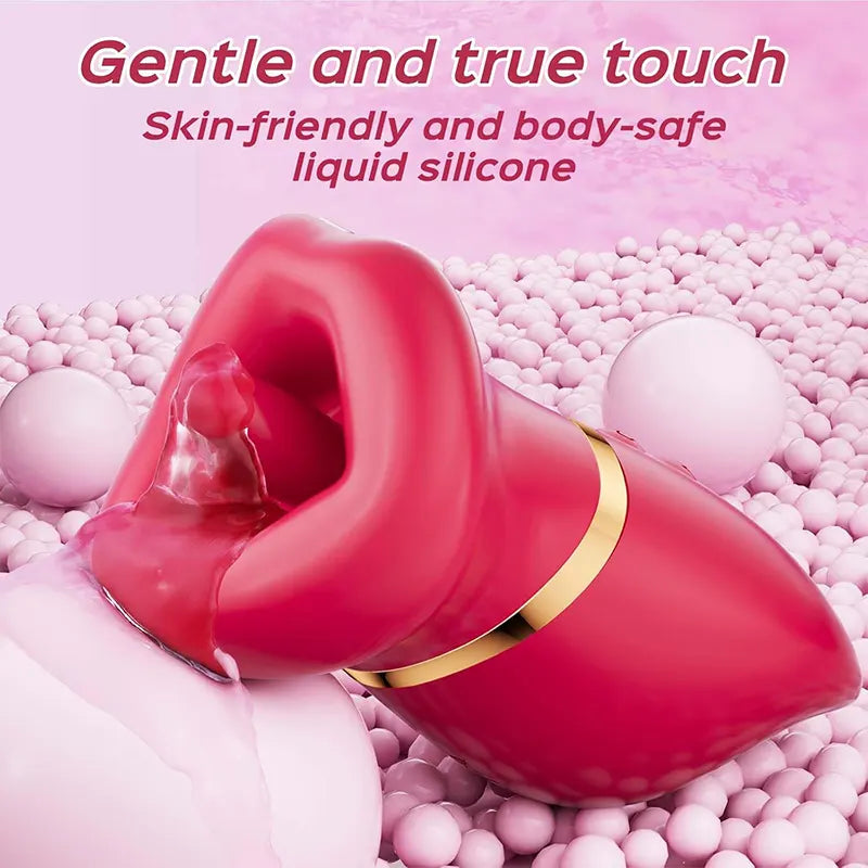 4-in-1 Rose Oral Clitoral Tongue Vibrator