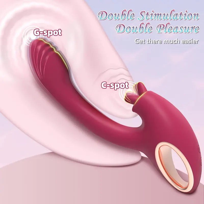 2-in-1 Double Pleasure Rabbit Vibrator