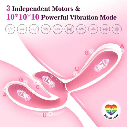 Couple's Dual Head Strap-on G-spot Vibrator