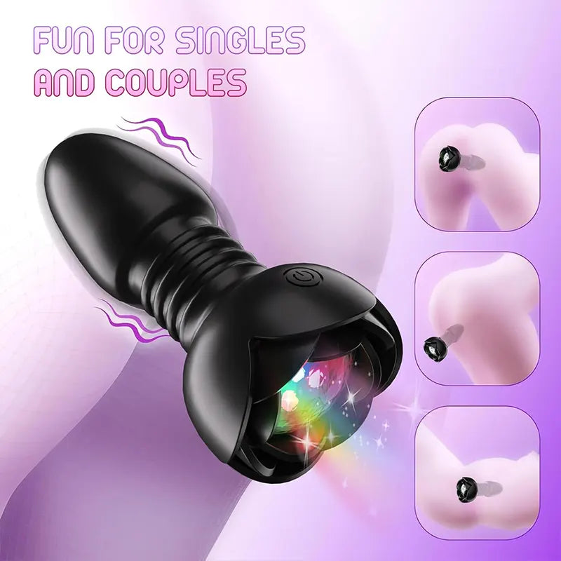 2-in-1 Electric Retractable Prostate Retractable Plugs