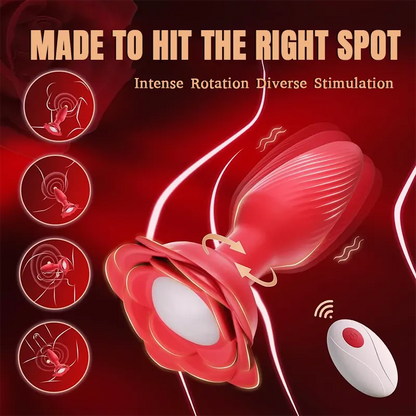 Rotating Luminous Rose Anal Vibrator