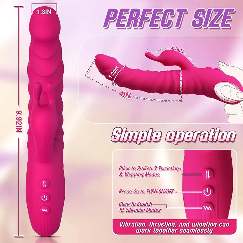 SensationPro 3-in-1 Thrusting Rabbit Vibrator