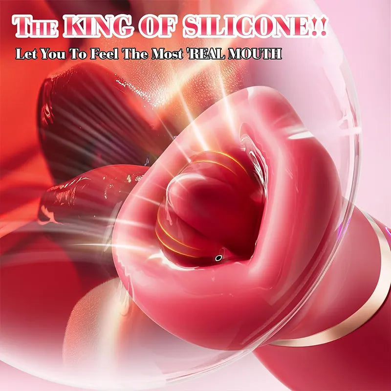4-in-1 Rose Oral Clitoral Tongue Vibrator