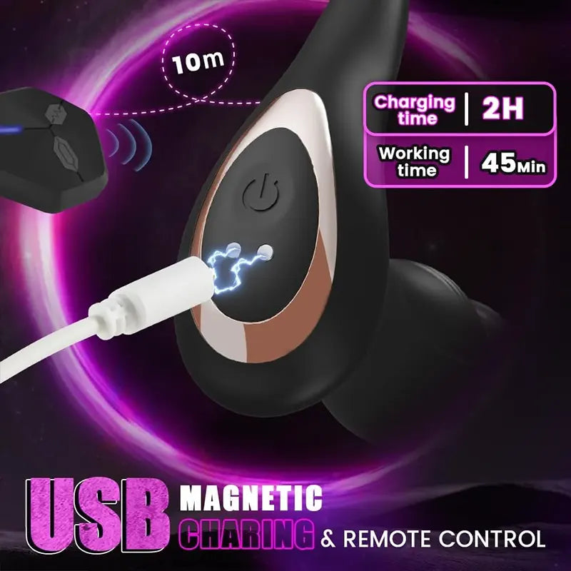 Prostate Massager with Oscillating Thrust & Vibration