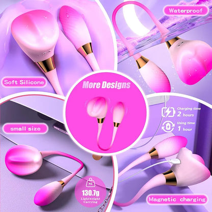 3 in 1 Dual Headed Female Flower Vibrator