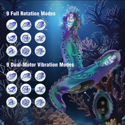 Octopus Tentacle 360° Rotating G-Spot Prostate Massager