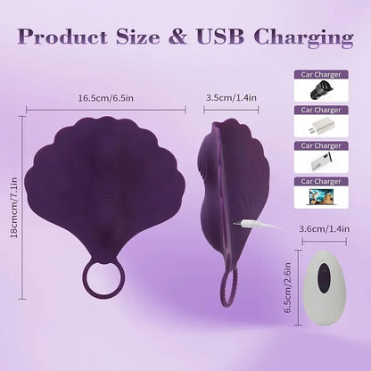 Shell Padded G-Spot Remote Control Vibrator