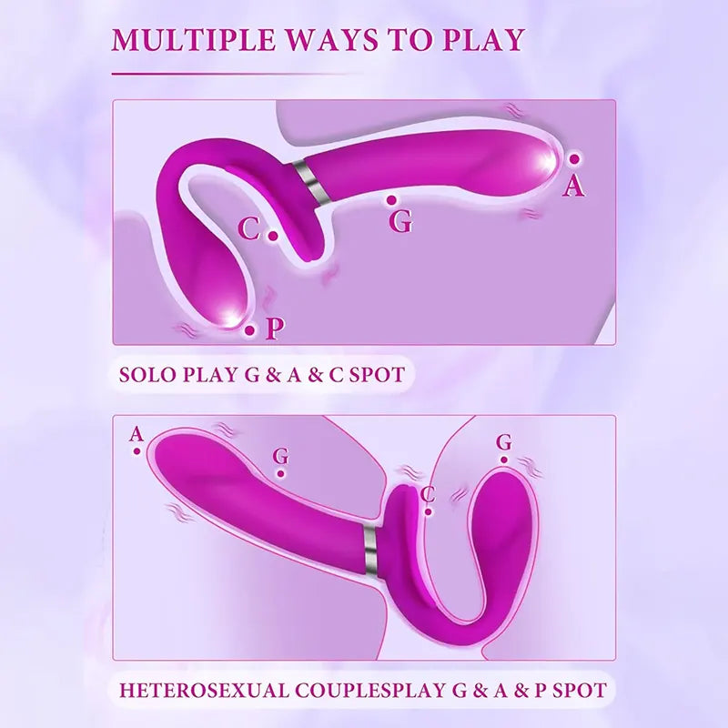 Strapless Multi-Point Couple's Vibrator