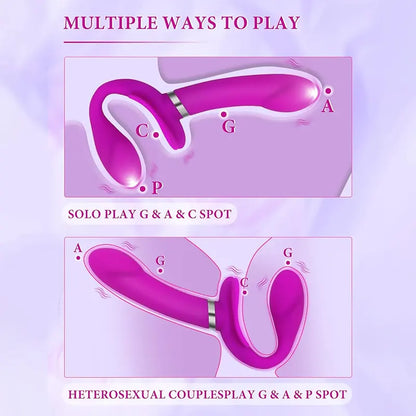 Strapless Multi-Point Couple's Vibrator