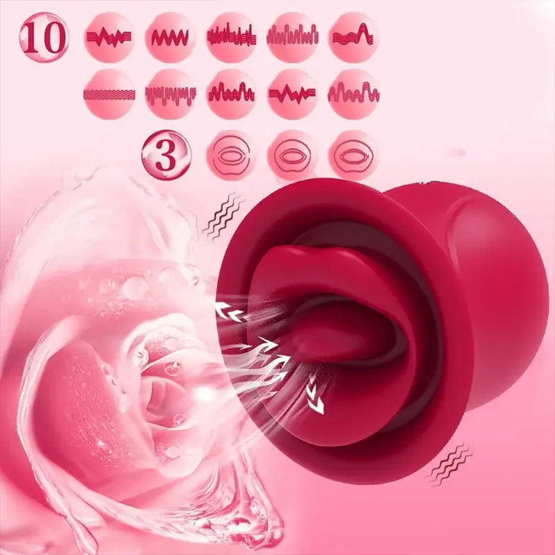 Clitoral Tongue Stimulation Rose Vibrator